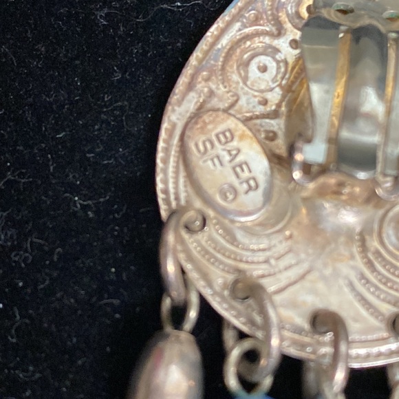 BAER SF Marjorie Baer Silvertone Clip Earrings with Dangles VGC - Picture 6 of 8